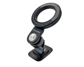 Zmartgear MagSafe mobilholder til instrumentbord, vist fra siden i en let vinklet position, der fremhæver justeringsmekanismen.