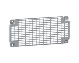 Isoleret billede af Schneider Electric Spacial Stil SM montageplade i størrelsen 600x1200mm med zinkbelagt finish.
