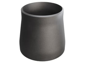 Koncentrisk reduktion i P235GH stål med dimensioner 108,0/3,6 x 88,9/3,2 mm på hvid baggrund.