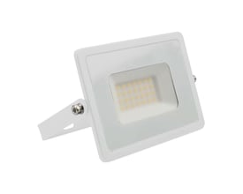 V-TAC 30 W LED-projektør med hvidt hus, rektangulær front og synlige LED'er bag dækslet.