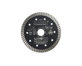 Ironside universal turbo-diamantklinge på 125 mm med mørk skive og segmenteret skærekant, set forfra.