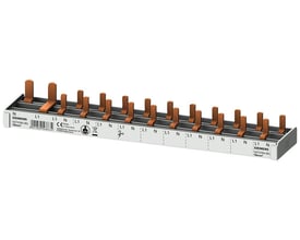 Siemens 10mm² stiftskinne, 1PH+HS, L1016MM med 12 MW skærbarhed, perfekt til eltavler.