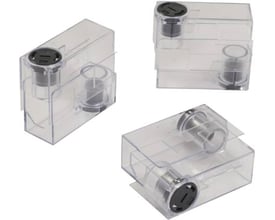 Tre transparente plastikdele af Schneider Electric afdækning LA9-F701, passer til LC1F115 kontaktorer.