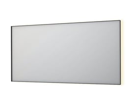 Sanibell INK SP32 LED spejl, 160x80 cm, med en diskret sort aluramme og indirekte lys bagpå.