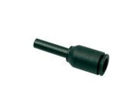 Parker Legris overgangsstykke 3168 i teknisk polymer, der forbinder Ø8 mm til Ø6 mm rør med ROHS-standard.