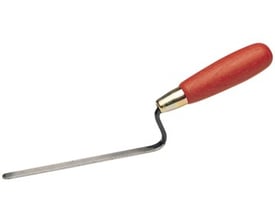 Eskimo fugeske på 12 mm med rødt træhåndtag og rustbeskyttet stålblad for præcist fugearbejde.