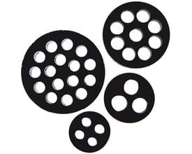 Lapp Multihulpakning SKINTOP DIX-M i sort NBR gummi til M20 forskruninger, med 4 x 4mm kabelhuller.