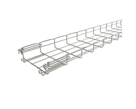 Nærbillede af Legrand gitterbakke FC endeforbindelse, der viser den hurtige samling og sikkerhedskant.