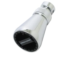 Forkromet hovedbruser med 47 mm hoveddiameter og 1/2" gevind, med tydeligt synlig brandnavn 'FORNARA & MAULINI' indeni.