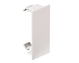Schneider Electric OptiLine 45 udjævningsstykke i polar hvid, fremstillet af PC/ABS materiale med klik-in montering.