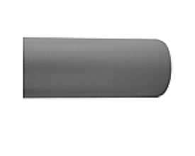 Nicoll HT-PP afløbsrør i grå polypropylen med en diameter på 40 mm og en afrundet ende, vist isoleret.