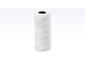 Roliba hvid mursnor i 3-slået nylon med 1,2 mm diameter og 120 m længde på krydsspole.