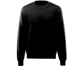 En ensfarvet, dyb sort Mascot Carvin sweatshirt i størrelse 5XL med rund halsudskæring og lange ærmer.