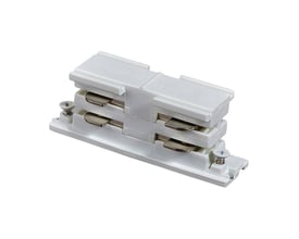 SpectrumLEDs hvide LED-loftlampe i aluminium vises som en aflang hvid monteringsdel med synlige metaldele og skruer.