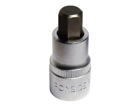 Ironside unbrakotop 10/55 mm med 1/2-tomme firkantmontering, set skråt forfra med mørk sekskantspids.