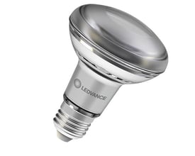 Ledvance LED R80 lyskilde med E27 sokkel, 350 lumen, 4,9W og 2700K varm hvidt lys.