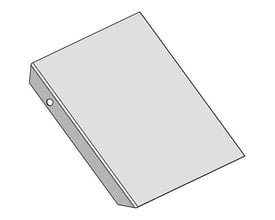 Schneider Electric låg for udvendig 90° bøjning, model FZS C2, 400 mm bred, el-forzinket stål.