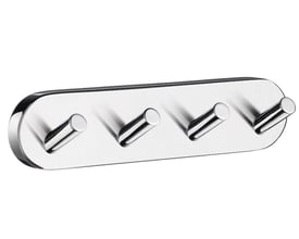 Smedbo home firekrog i poleret krom, med 4 kroge og 178 mm bredde, fremstillet af messing.