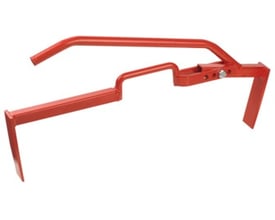 Eskimo murstenstang til 8 sten, udført i rødt metal og designet til nem håndtering af mursten på byggepladsen.