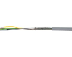Multikabel, 10 x 0,34 LIYCY-O TR, med farvede ledere, polyesterfolie og fortinnet kobberskærm.