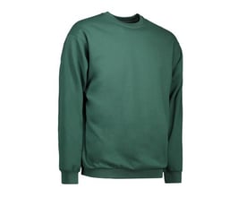 ID Identity GAME sweatshirt i flaskegrøn med rund hals og lange ærmer. Sweatshirten er vist på hvid baggrund.