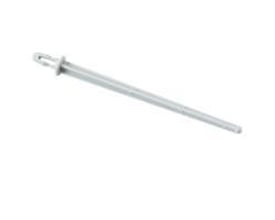 Legrand clips til kabeladskiller, blyfri, vist fra siden i grå plast med en slank cylinderform og en fladende ende.