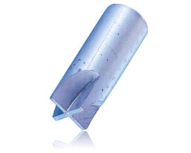 Erico konisk borespids af hærdet specialstål med 5/8" gevind og skrå slibning til jordspyd.