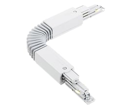 Nordic Aluminium Global DALI flexbøjning XTSC623-3 i hvid, bøjet i vinkel med fleksibel, rillet midterdel.