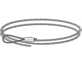 Schneider Electric KBB kanalskinne 3 meter, lavet af kraftig metal med en samlet fastgørelsesmekanisme i den ene ende.