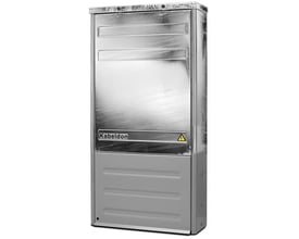 ABB Kabeldon CDC 040 DK teknikskab i 2 mm varmgalvaniseret stålplade med montageplade og fugtspærre, klar til nedgravning.