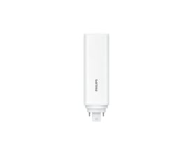 Philips CorePro LED PLT pære med GX24Q-3 fatning, hvidt rørformet design og 9W effekt.