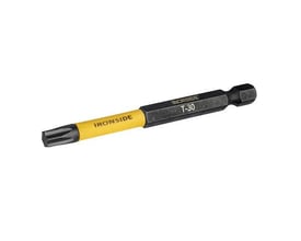 Ironside kraftbit Torx T25 på 75 mm, sort med gul Ironside-markering og synlig T-30-tekst.