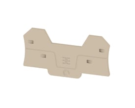 Weidmüller beige endeplade ALEP AL4C 2,5 mm², vist fra siden for at fremhæve dybde og form.