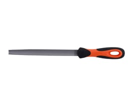 Bahco halvrund fil 150 mm i sin helhed, med fokus på det slidstærke metal og det orange/sorte håndtag.