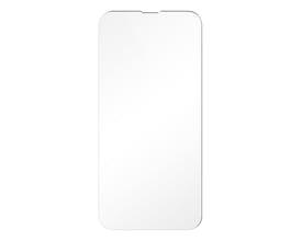 Deltaco 2.5D-skærmbeskytter i klart hærdet glas med udskæring øverst, til udvalgte iPhone-modeller.