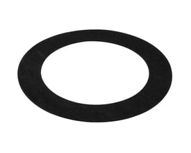 Sort gummipakning af SBR med udvendig diameter på 70 mm og indvendig diameter på 35 mm, isoleret på hvid baggrund.