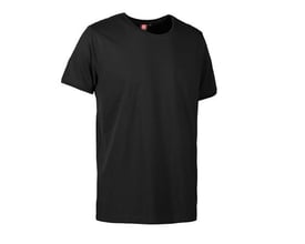 ID Identity Pro wear T-shirt i sort, størrelse XL, vist med O-hals og synligt ID Identity mærke i nakken.