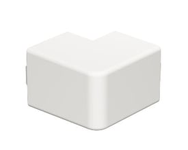 OBO WDK udvendigt hjørne til kabelkanal i perlehvid, dimension 40 x 40 mm, med ren og glat overflade.