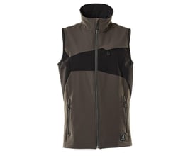 Mascot Accelerate vintervest i antracit og sort, str. M, med lynlås, brystlomme og reflekseffekter.