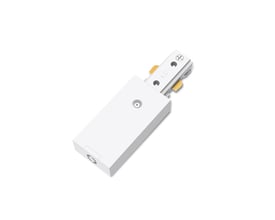 Hvid Philips EasyLink 1-punkts strømforsyning til lysskinne, set skråt ovenfra med tilslutningsstik.