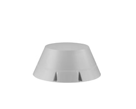 Philips TownTune ZDP262 dekorativ top cone i lys grå, vist på hvid baggrund med en skrå vinkel.