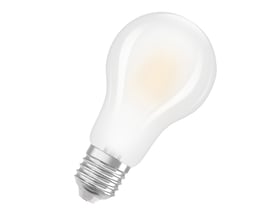 Mat, hvid Ledvance LED-standardlyskilde med klassisk pæreform og E27-sokkel, 17 W og 2452 lm.