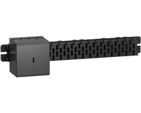 Schneider Electric tavleskinne 3POL AK5-JB143 i sort plast, 160A og 340mm længde, med 12 udtag til el-distribution.