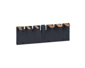 Schneider Electric parallel kobling til kontaktorer, 3-polet reversering, med synlige kobberterminaler og sort plastikkabinet.