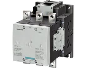 Siemens SIRIUS 3RT12 vakuumkontaktor, 160 kW/400 V, 3-polet med 2NO+2NC hjælpestrømskontakter, skinnetilslutning og konventionelt drev.