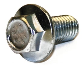 Detaljeret billede af elgalvaniseret flangebolt DIN 6921 M8x25, M8 gevind og 13mm nøglevidde vises.