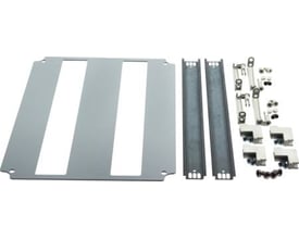 Fibox din-skinne indsats PD-2 med 2 rækker til 2x19 moduler, inkl. afstandsstykker og DIN-skinner.