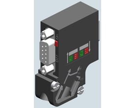 Siemens Profibus FC stik 35° PG med FastConnect teknologi, designet til PLC-tilslutning med 12M/bits hastighed.