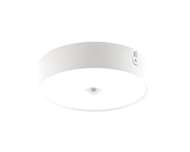 SG Armaturen Bell pendel loftboks i hvid, flad, rund baldakin i stål med 102 mm diameter og 25 mm højde.