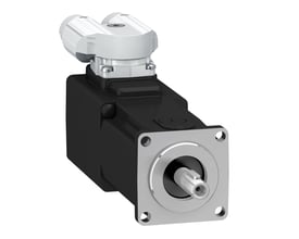 Schneider Electric Servo motor SH3 040, 0,34Nm, akse med not, uden bremse, med 90° stik og IP54/IP65 tæthedsklasse.